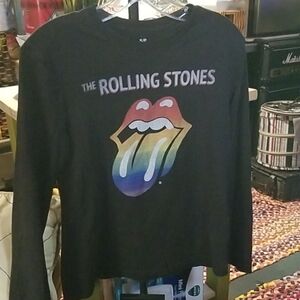 The Rolling Stones Black Long Sleeve  Tee